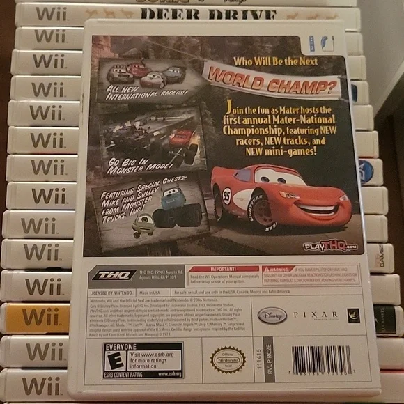 Cars - MaterNational - Wii Game No Visable Stratches Original Case & Papers - Picture 2 of 5